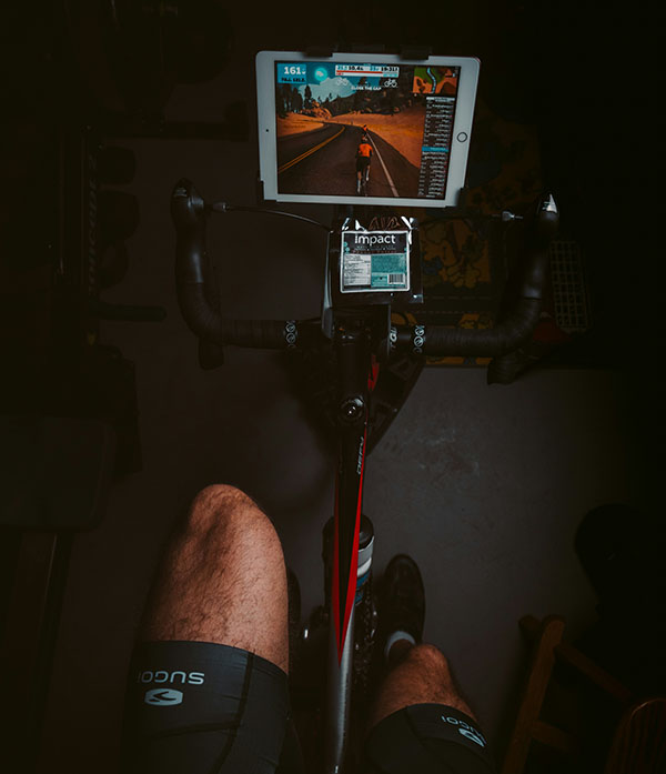 indoor cycling with Zwift