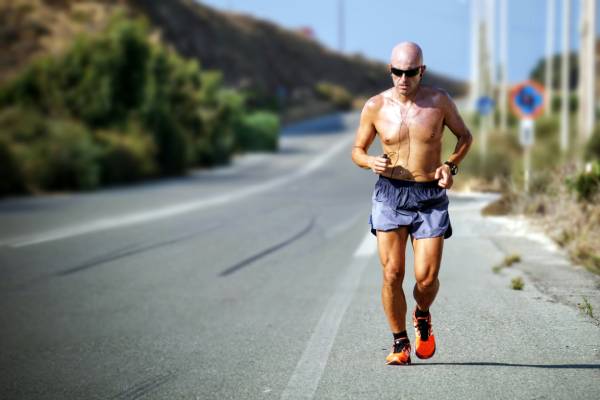 sweating when running